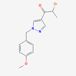 2-bromo-1-(1-(4-methoxybenzyl)-1H-pyrazol-4-yl)propan-1-one