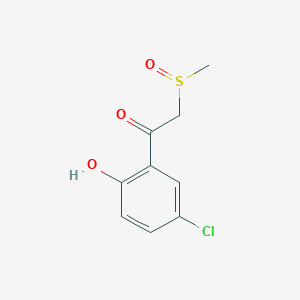 molecular formula C9H9ClO3S B8625810 1-(5-Chloro-2-hydroxyphenyl)-2-(methanesulfinyl)ethan-1-one CAS No. 51175-58-7