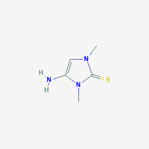 molecular formula C5H9N3S B8625828 1,3-Dimethyl-4-amino-4-imidazoline-2-thione 