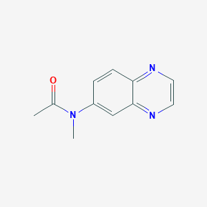 molecular formula C11H11N3O B8625844 N-methyl-N-(quinoxalin-6-yl)acetamide 
