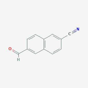 molecular formula C12H7NO B8625850 6-Cyano-2-naphthalenecarbaldehyde 