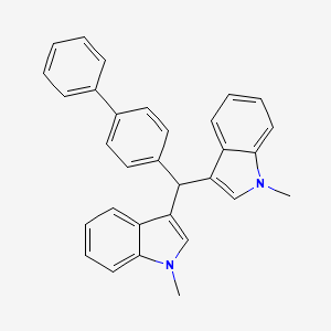 molecular formula C31H26N2 B8625862 Bis(1-methylindol-3-yl)-(1,1'-biphenyl-4-yl)methane CAS No. 347376-80-1