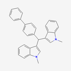 Bis(1-methylindol-3-yl)-(1,1'-biphenyl-4-yl)methane