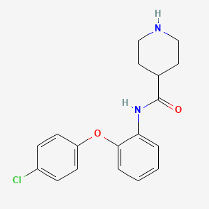 molecular formula C18H19ClN2O2 B8625968 N-[2-(4-Chlorophenoxy)phenyl]piperidine-4-carboxamide CAS No. 919118-21-1