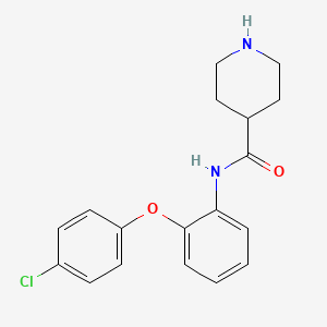 N-[2-(4-Chlorophenoxy)phenyl]piperidine-4-carboxamide