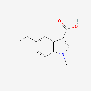 molecular formula C12H13NO2 B8626065 5-Ethyl-1-methyl-1H-indole-3-carboxylic acid 