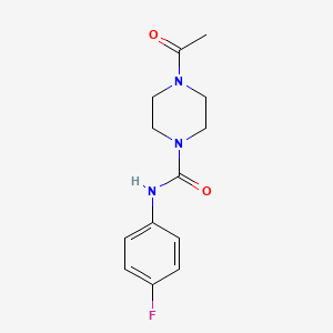 molecular formula C13H16FN3O2 B8626070 1-Acetyl-4-(4-fluorophenylcarbamoyl)piperazine 