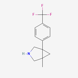molecular formula C13H14F3N B8626080 1-Methyl-5-[4-(trifluoromethyl)phenyl]-3-azabicyclo[3.1.0]hexane CAS No. 926907-00-8