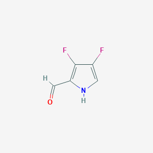 molecular formula C5H3F2NO B8626086 3,4-difluoro-1H-pyrrole-2-carbaldehyde 