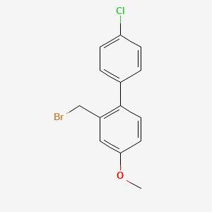 molecular formula C14H12BrClO B8626087 2-(Bromomethyl)-4'-chloro-4-methoxy-1,1'-biphenyl CAS No. 503859-11-8