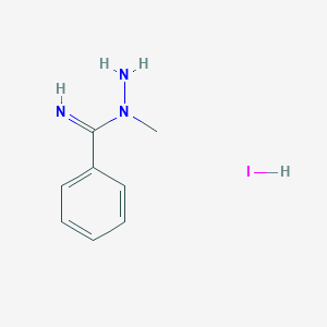 molecular formula C8H12IN3 B8626092 N-methylbenzenecarboximidohydrazide hydroiodide 