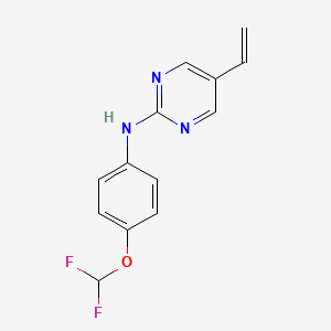 molecular formula C13H11F2N3O B8626099 N-(4-(difluoromethoxy)phenyl)-5-vinylpyrimidin-2-amine 