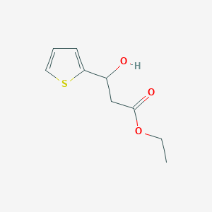 molecular formula C9H12O3S B8626113 beta-Hydroxythiophene-2-propanoic acid ethyl ester 