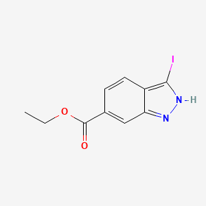 molecular formula C10H9IN2O2 B8626125 ethyl 3-iodo-1H-indazole-6-carboxylate 