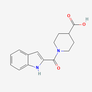 molecular formula C15H16N2O3 B8626141 1-(1H-indole-2-carbonyl)piperidine-4-carboxylic acid 