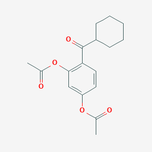 molecular formula C17H20O5 B8626164 4-Cyclohexylcarbonyl resorcinol diacetate 