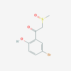 molecular formula C9H9BrO3S B8626169 1-(5-Bromo-2-hydroxyphenyl)-2-(methanesulfinyl)ethan-1-one CAS No. 52159-57-6