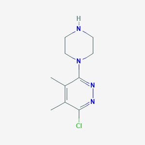 molecular formula C10H15ClN4 B8626185 3-Chloro-4,5-dimethyl-6-(piperazin-1-yl)-pyridazine 