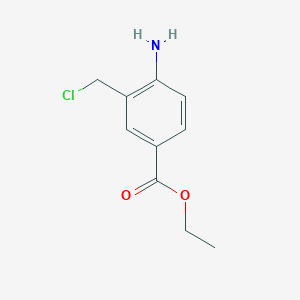 molecular formula C10H12ClNO2 B8626192 Benzoic acid,4-amino-3-(chloromethyl)-,ethyl ester 