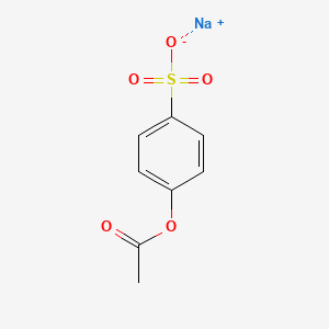 molecular formula C8H7NaO5S B8626199 Acetic acid 4-sodiosulfophenyl ester 