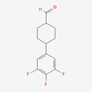 molecular formula C13H13F3O B8626204 4-(3,4,5-Trifluorophenyl)cyclohexane-1-carbaldehyde CAS No. 160148-06-1
