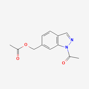 molecular formula C12H12N2O3 B8626209 1-Acetyl-6-(acetoxymethyl)indazole 
