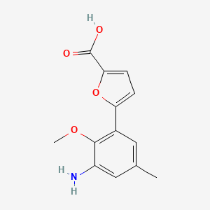 5-(3-Amino-2-methoxy-5-methyl-phenyl)-furan-2-carboxylic acid