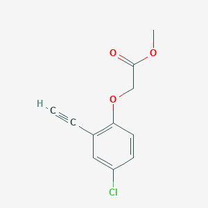 molecular formula C11H9ClO3 B8626225 methyl 2-(4-chloro-2-ethynylphenoxy)acetate 