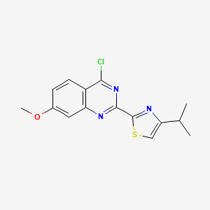 4-Chloro-7-methoxy-2-[4-(propan-2-yl)-1,3-thiazol-2-yl]quinazoline