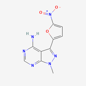 1-Methyl-3-(5-nitrofuran-2-yl)-1H-pyrazolo[3,4-d]pyrimidin-4-amine