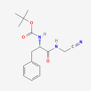 molecular formula C16H21N3O3 B8627048 tert-butyl N-[(1S)-1-[(cyanomethyl)carbamoyl]-2-phenylethyl]carbamate 