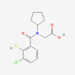 N-(3-Chloro-2-sulfanylbenzoyl)-N-cyclopentylglycine