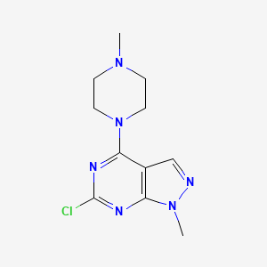 6-chloro-1-methyl-4-(4-methyl-piperazin-1-yl)-1H-pyrazolo[3,4-d]pyrimidine