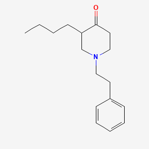 molecular formula C17H25NO B8627113 3-Butyl-1-(2-phenylethyl)piperidin-4-one CAS No. 834155-05-4