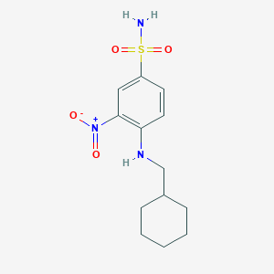 4-(Cyclohexylmethyl-amino)-3-nitro-benzenesulfonamide