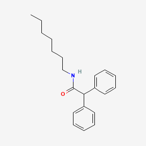 molecular formula C21H27NO B8627199 N-heptyl-2,2-diphenyl-acetamide 