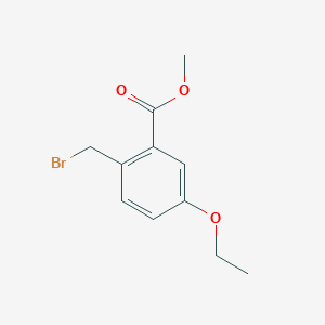molecular formula C11H13BrO3 B8627219 Methyl 2-(bromomethyl)-5-ethoxybenzoate 