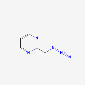 molecular formula C5H5N5 B8627320 2-(Azidomethyl)pyrimidine 