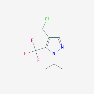 molecular formula C8H10ClF3N2 B8627347 4-(chloromethyl)-1-isopropyl-5-(trifluoromethyl)-1H-pyrazole 