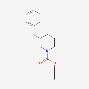 molecular formula C17H25NO2 B8627475 1-Piperidinecarboxylic acid, 3-(phenylmethyl)-, 1,1-dimethylethyl ester 