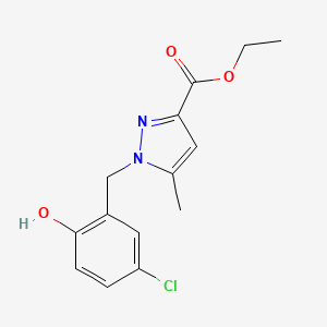 ethyl 1-[(5-chloro-2-hydroxyphenyl)methyl]-5-methyl-1H-pyrazole-3-carboxylate