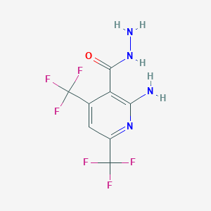 3-Pyridinecarboxylic acid, 2-amino-4,6-bis(trifluoromethyl)-, hydrazide