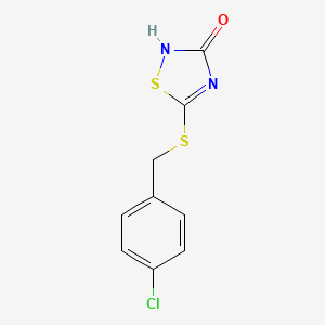 5-{[(4-Chlorophenyl)methyl]sulfanyl}-1,2,4-thiadiazol-3(2H)-one
