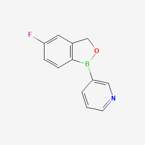 Pyridine, 3-(5-fluoro-2,1-benzoxaborol-1(3H)-yl)-