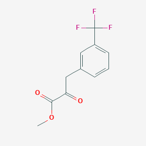 molecular formula C11H9F3O3 B8627758 Methyl 3-(trifluoromethyl)phenyloxopropanoate 