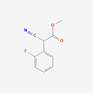 molecular formula C10H8FNO2 B8627790 Methyl 2-cyano-2-(2-fluorophenyl)acetate 