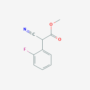 molecular formula C10H8FNO2 B8627790 Methyl a-cyano-2-fluorobenzeneacetate 