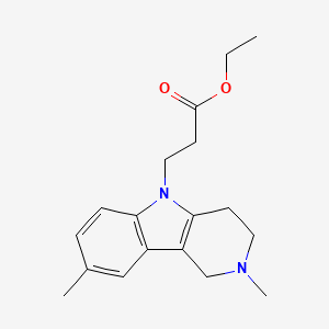 Ethyl 3-(1,2,3,4-tetrahydro-2,8-dimethylpyrido[4,3-b]indol-5-yl)propanoate