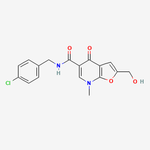 N-(4-Chlorobenzyl)-2-(hydroxymethyl)-7-methyl-4-oxo-4,7-dihydrofuro[2,3-b]pyridine-5-carboxamide