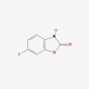 molecular formula C7H4INO2 B008628 6-Iodo-2,3-dihydro-1,3-benzoxazol-2-one CAS No. 19932-87-7